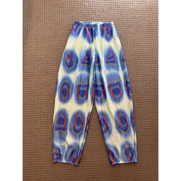 Abstract Print Pleated Pants – One Size - Picture 1 of 3